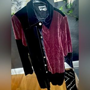 Vintage 80's multicolored Christian Francis Roth rayon long oversized coat. M